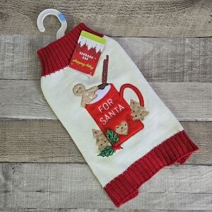 HAPPY HOWLIDAYS | NWT Dog Christmas Sweater in White/Red sz S
